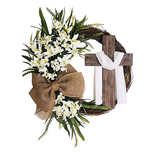 Easter wreath door hanging - easter,