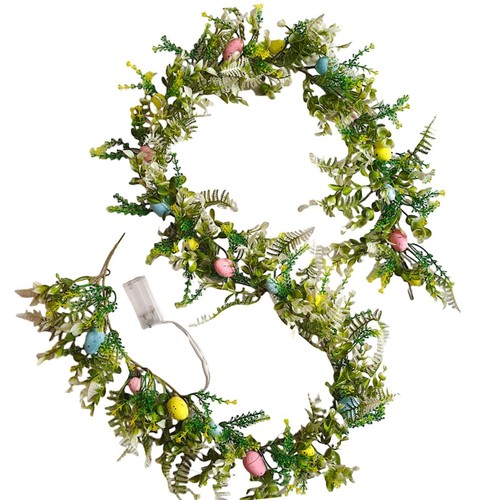 Easter tinsel garland wreath - garland,