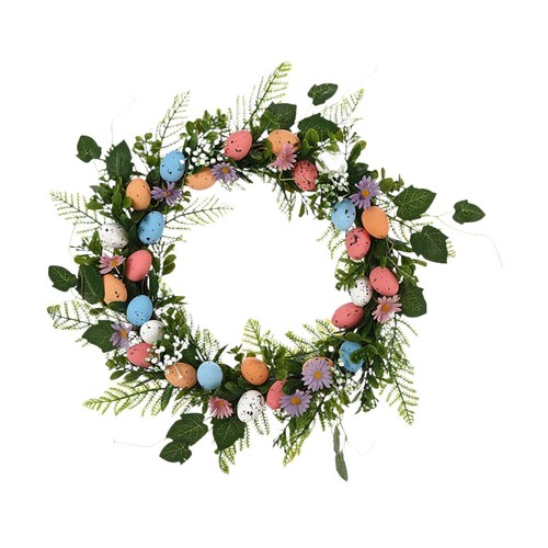 Easter egg flower wreath - easter,