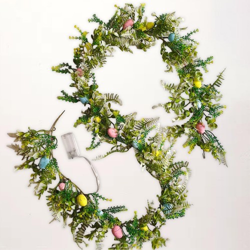 Easter garland metallic wreath - garland,