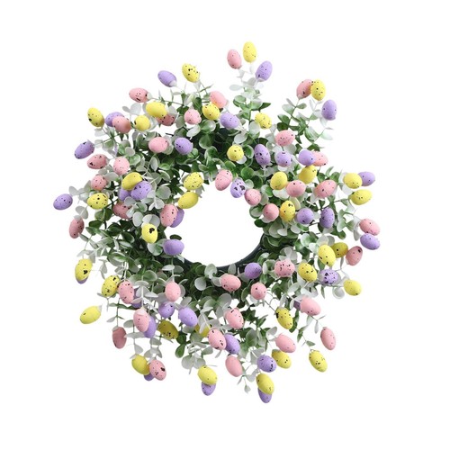 Easter eggs wreath artificial - eggs,