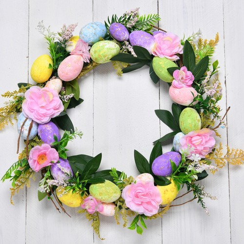 Easter eggs wreath - easter,