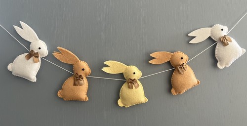 Handmade felt easter bunny - handmade,