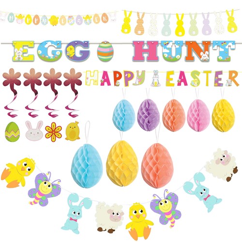 Easter hanging banners bunting - hanging,