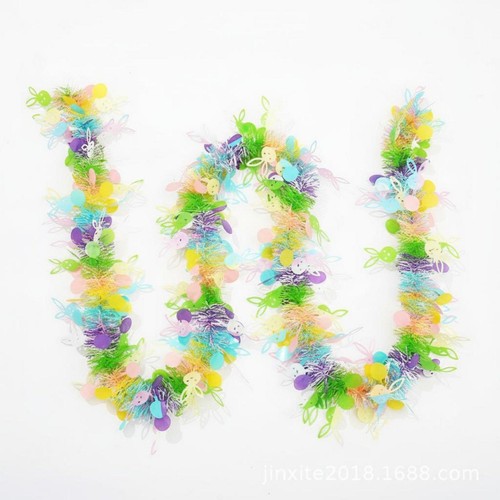 Easter tinsel garland easy - easter,
