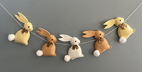 Handmade felt easter bunny - felt,