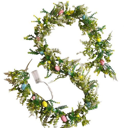 Easter tinsel garland metallic - garland,