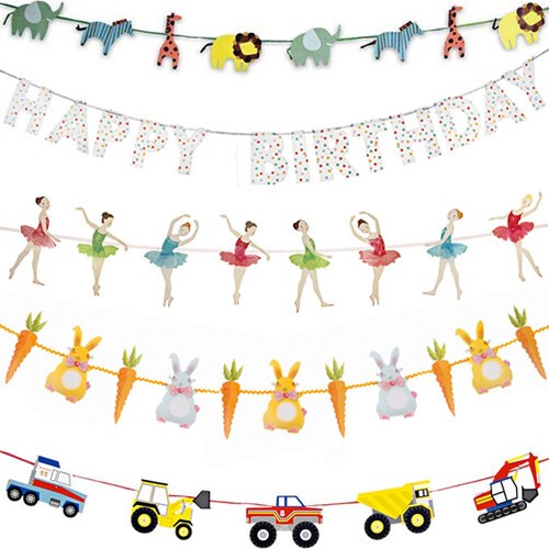 Kids party banner bunting - kids,