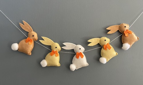 Handmade felt easter bunny - handmade,
